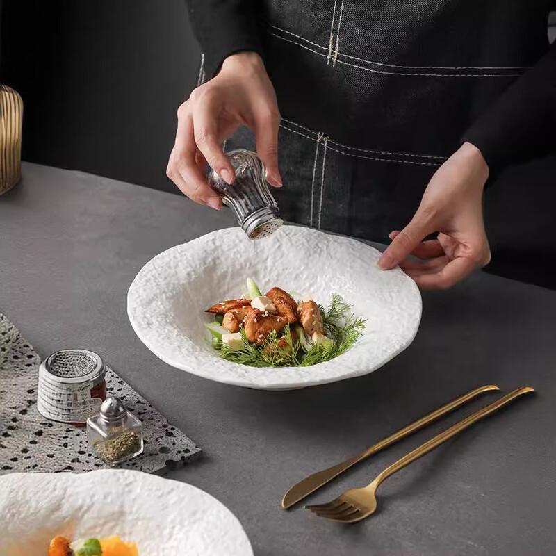 Premium Rock Texture Ceramic Soup Bowls (Set of 2)