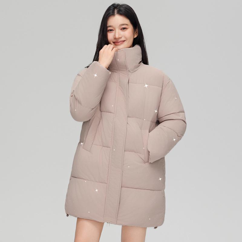 Broken flower stand-up neck cotton jacket season loose short cotton coat bread loose