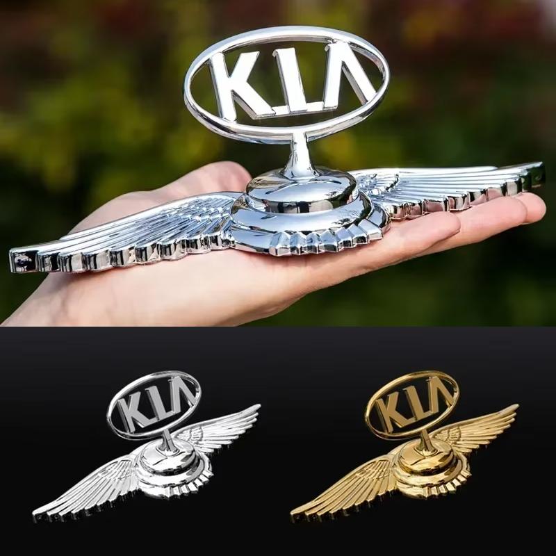 AABJD1 Lega di Zinco Emblema Cofano Anteriore Adesivo Cromato per KIA K2 Optima K5 Forte Borrego Ceed K3 Cerato Sorento Soul Forte Sportage