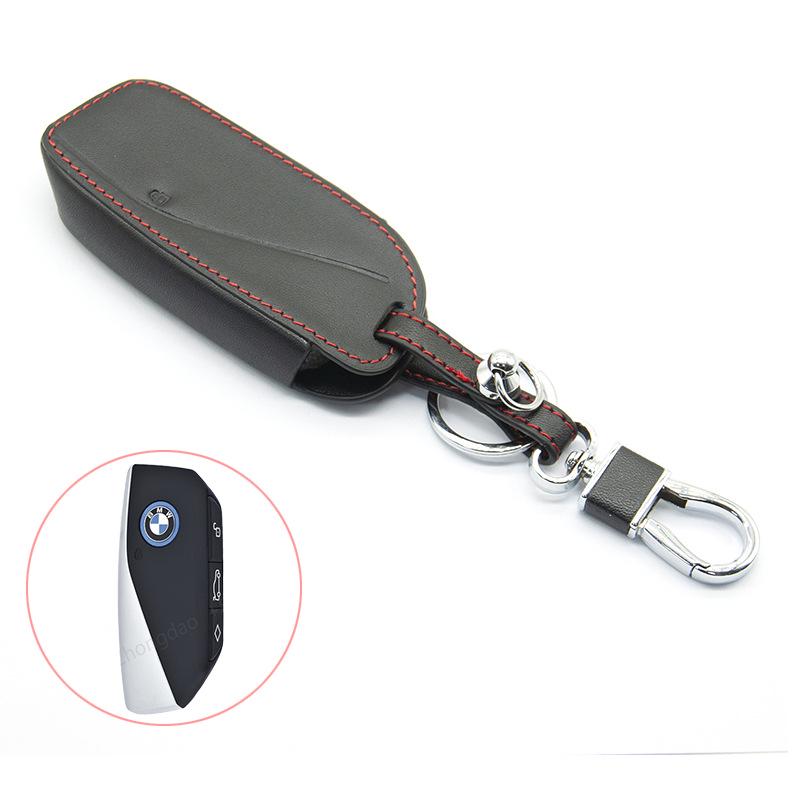 Genuine Leather Key Case for BMW 5 Series 530LI, New X5, and 3 Series 325LI