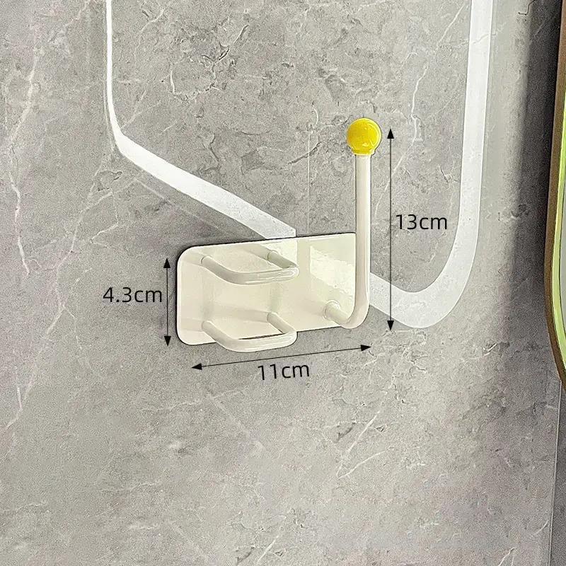 Selvklebende veggmontert pannebåndkrok Multifunksjonell stansfri hårfønerbrakett Plassbesparende vanntett vegghengekrok