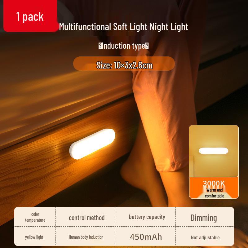 

Перезаряжаемый светодиодный ночник с датчиком, с пультом дистанционного управления и звуковым управлением для коридоров и лестниц Default Option