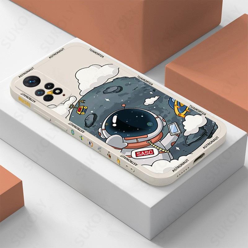 For Xiaomi Redmi Note 10 11 12 13 14 Pro 5G 13 Plus 11S Poco X5 X6 F6 13T 11T Pro 13C 14 4G Redmi K70E Astronaut TPU Case Cover