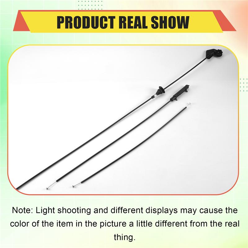 3PCS Engine Bowden Cable Hood Release Wire For-BMW E39 525I 530I 51238176595 51238190754 51238176596-M53K