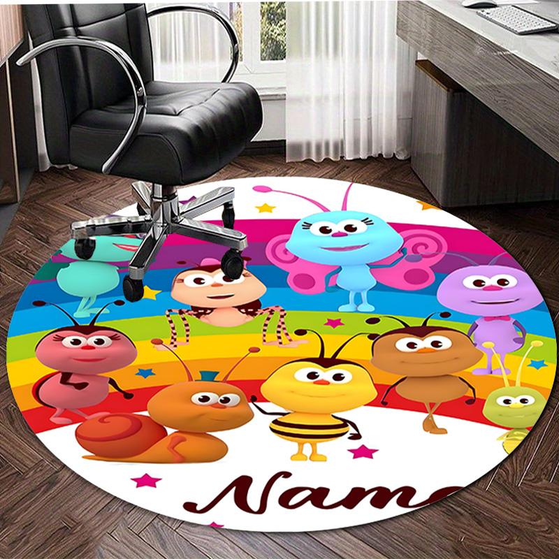Personalized BichiKIDS Round Chair Office Rug - Perfect for Mat, Office Chair & More - Ideal Gift for Birthdays and Holidays