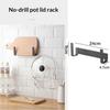 No Drill Pot Lid Holder Wall Mounted Cutting Board Rack Self Adhesive Kitchen Cabinet Door Storage Organizer