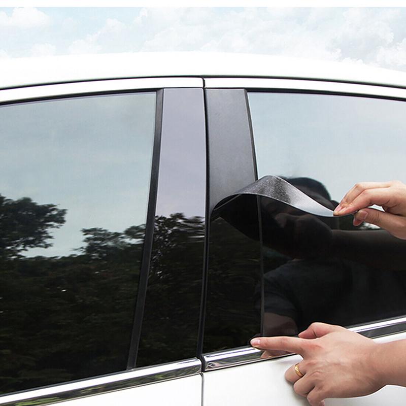 8Pcs Auto Säulen Beiträge für Jaguar F-Pace X761 2017-2023 Glänzend Schwarz Tür Fenster Trim Abdeckung Aufkleber Auto Styling