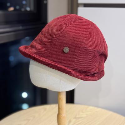 Neuer Stil Lazy Old Money Stil Zurückhaltende Persönlichkeit Gerollte Zehenkappe Herbst und Winter Warm Kuppel Fischerhut mit Künstlerischem Temperament