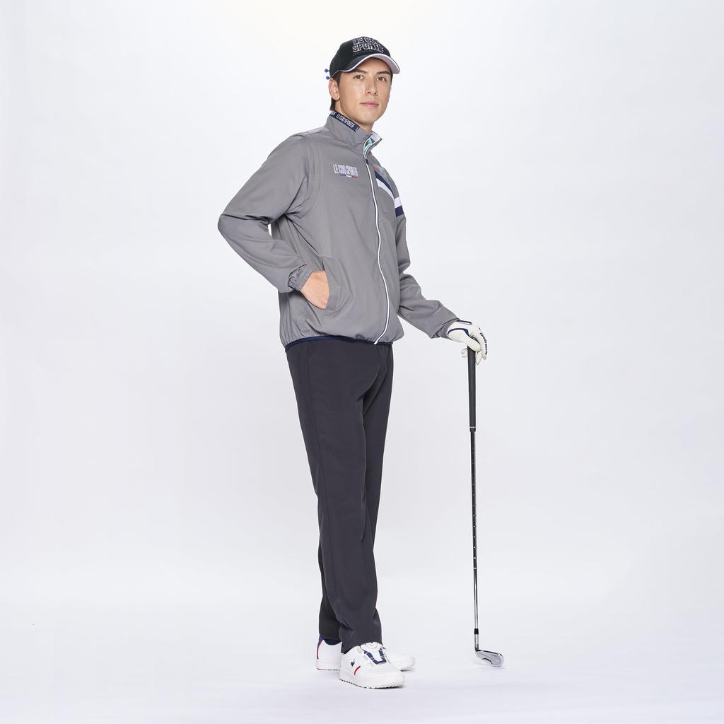Coq Sportif Blouson Full Zip Water Repellent Stretch Sleeves Detachable 2WAY Golf LG5SWB00M GY00 LL [Le Golf] Men's (Gray)