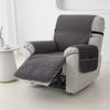 1 Seat Solid Color Recliner Cover Non-Slip Armchair Slipcover with Elastic Strap Sofa Couch Furniture Protector Decor for Home