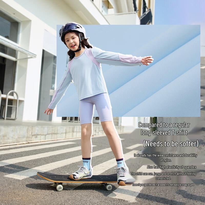 EBAER Girls' Long Sleeve Sun Protection T-Shirt