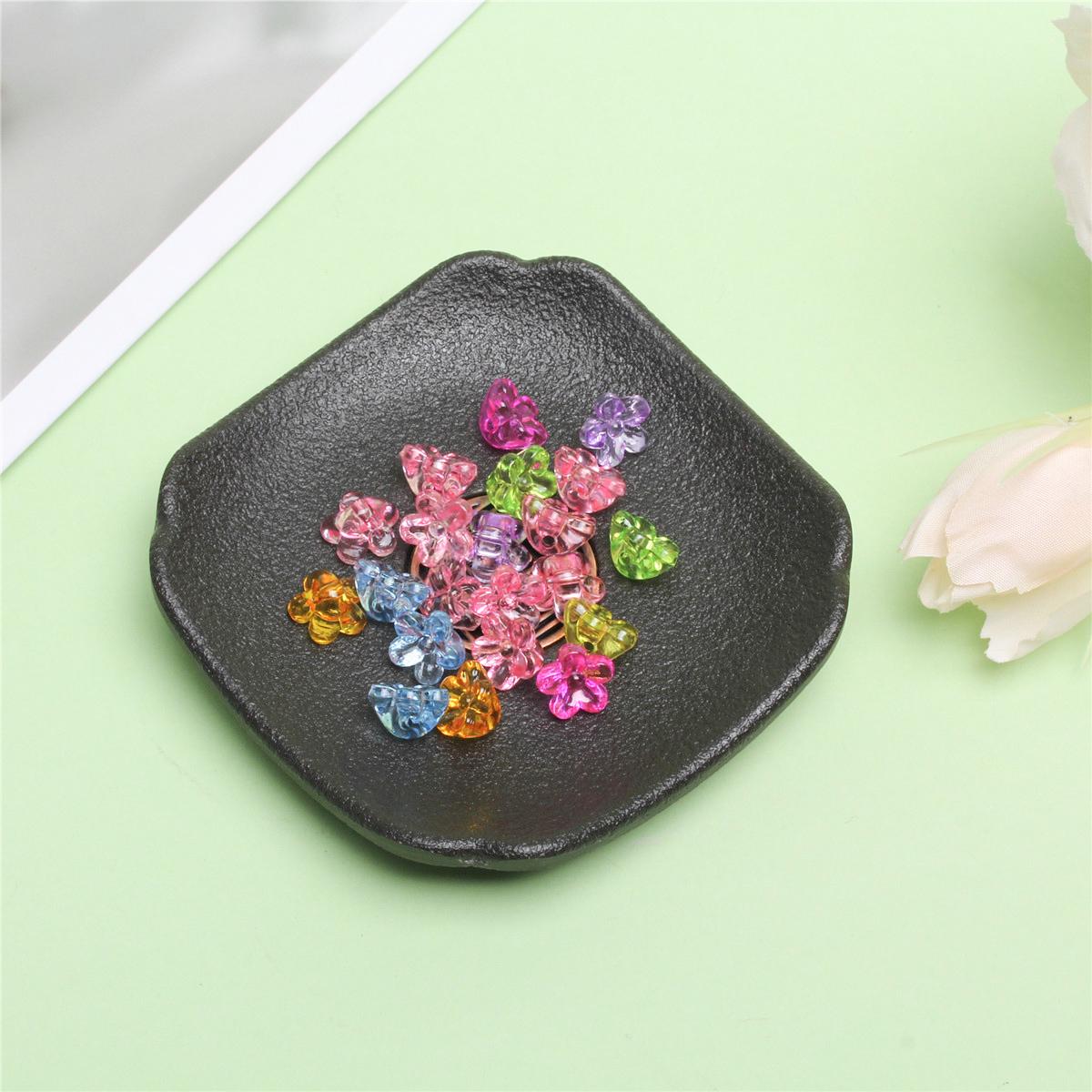 

100 шт. DIY ремесла свободные бусины для изготовления ювелирных изделий прозрачный цветок кулон со звездой оптовая продажа ожерелье браслет 10mm Flower