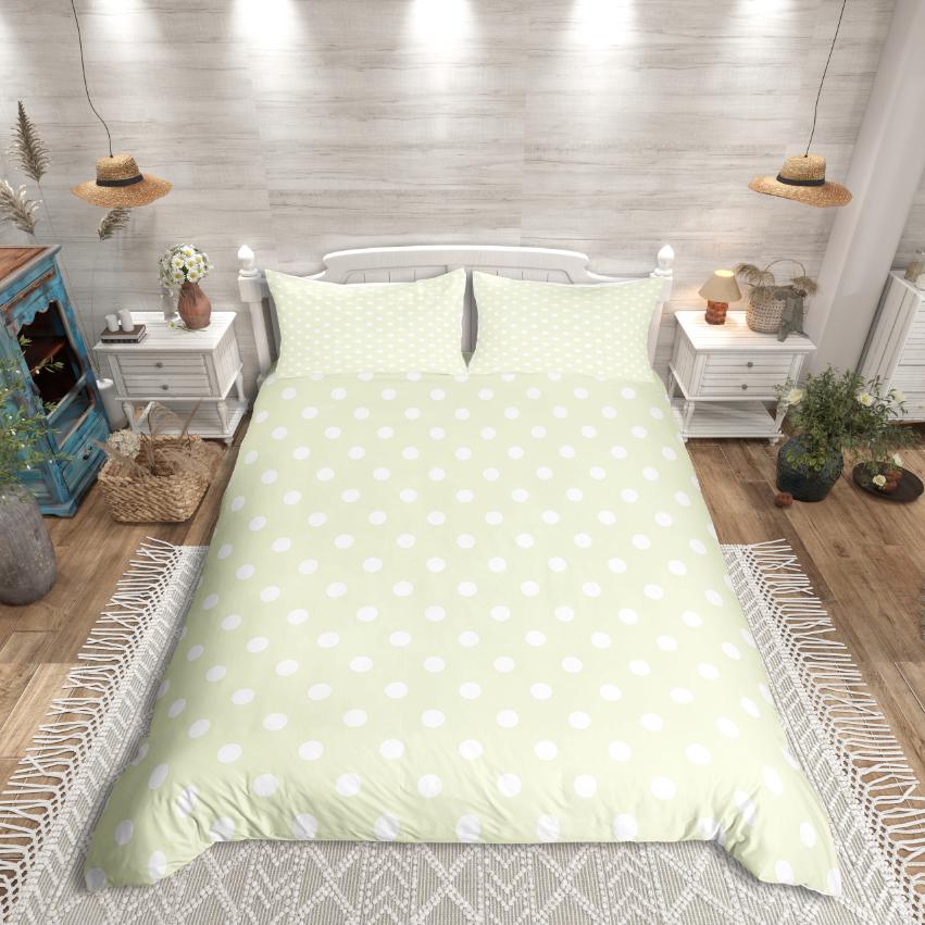 

Homewish Polka Dots Duvet Cover SetDreamy Princess Bedding SetMinimalist Geometry Comforter Cover Set EU Single(135*200cm)3pcs