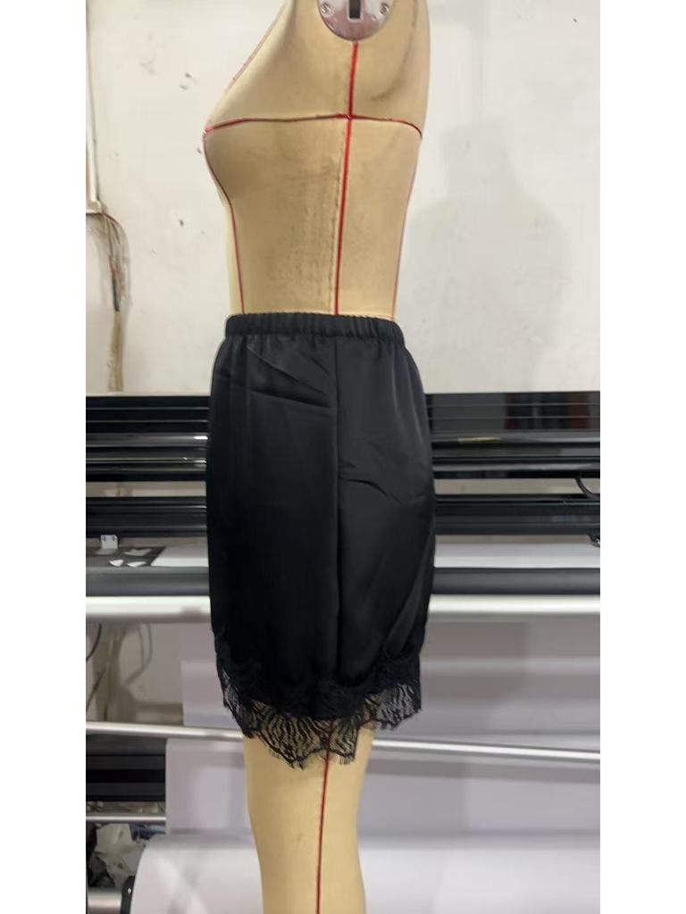 European Lace Patchwork High-Waisted Skirt - Stylish & Versatile Design