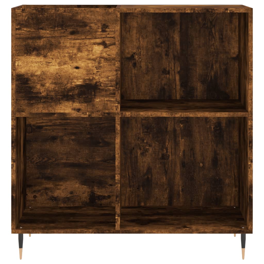 Record Cabinet Smoked Oak 84.5 x 38 x 89 cm Wood Based Panel