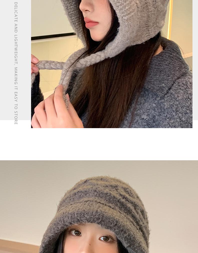 Versatile Thickened Knitted Wool Hat with Tassels - Warm, Windproof Pullover for Autumn/Winter (2025)