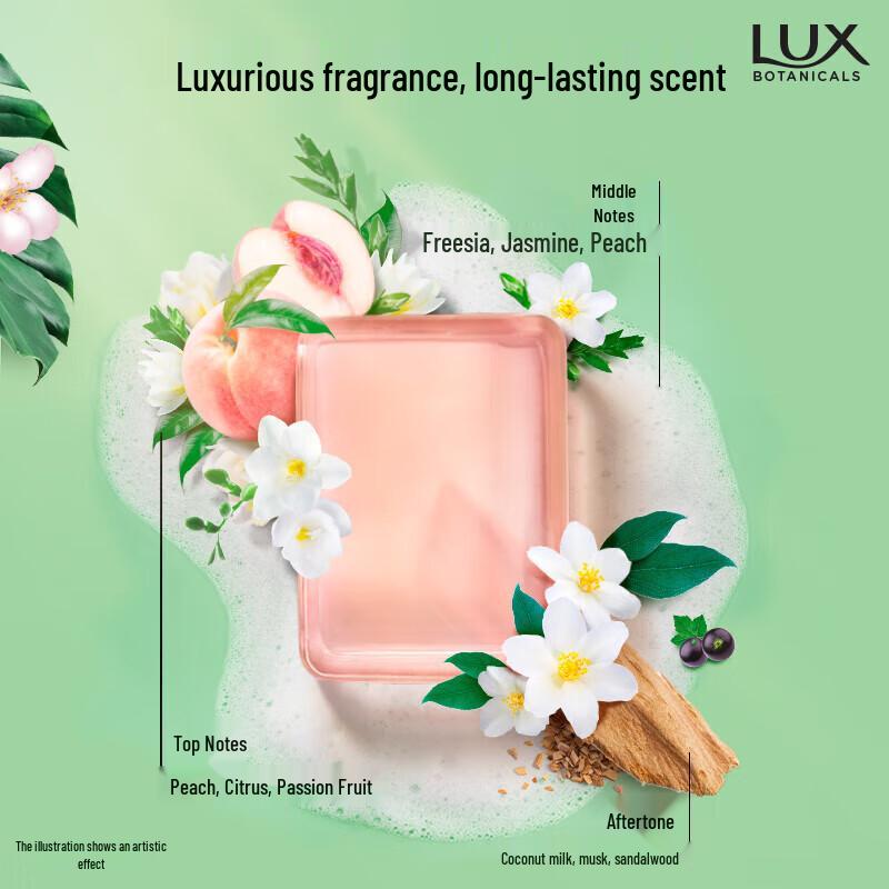 lux Crystal Peach Scented Soap 95g