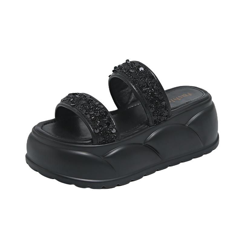 thick-soled non-slip slippers women's new comfortable and versatile height-increasing sandals in the summer of 2025 women's slippers