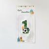 Green Soccer Football Number Candles 0-9 Diy Birthday Cake Toppers Celebration Party Cake Decorations For Kids Soccer Fans