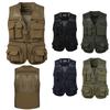 Summer Men Tactical Hiking Fishing Vest Multi-Pocket Photographer Waistcoat Outdoor Leisure Male Thin Cargo Sleeveless Jacket