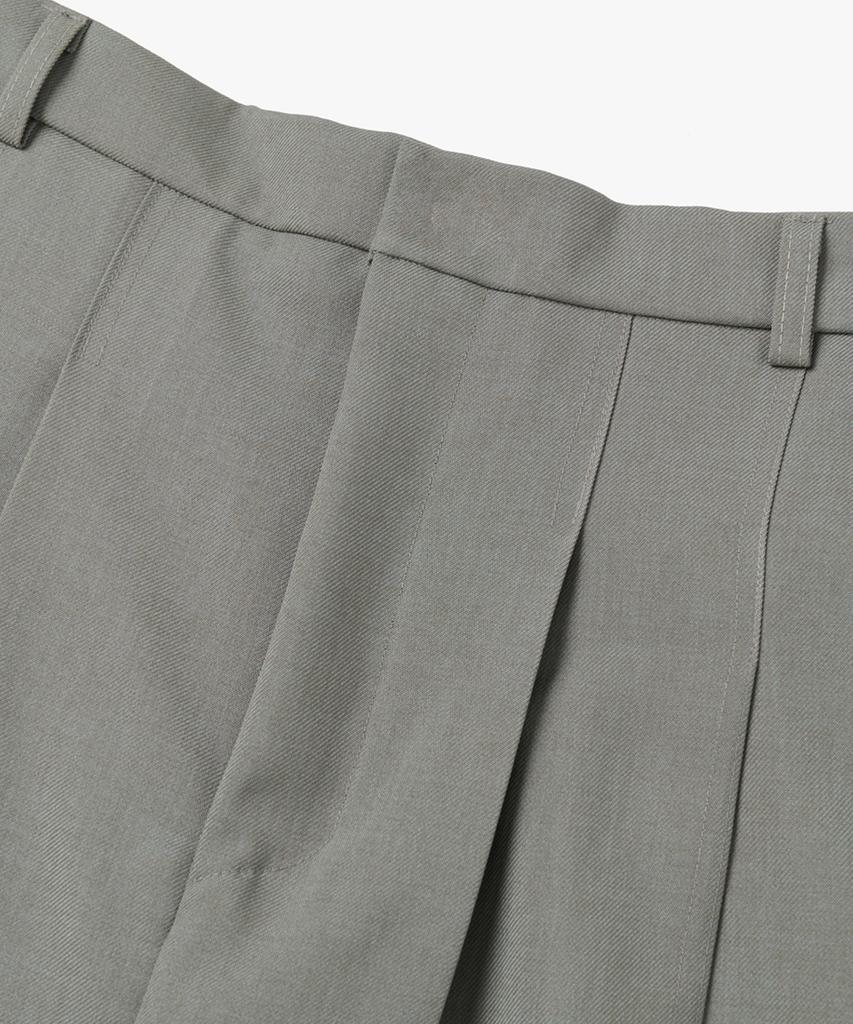 Le Mad Semi-Balloon Double-Pleat Pants - Khaki Gray