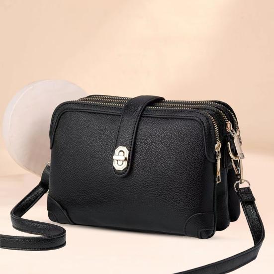 Women Shoulder Bag with Detachable Adjustable Shoulder Strap Multi Pockets Crossbody Bag