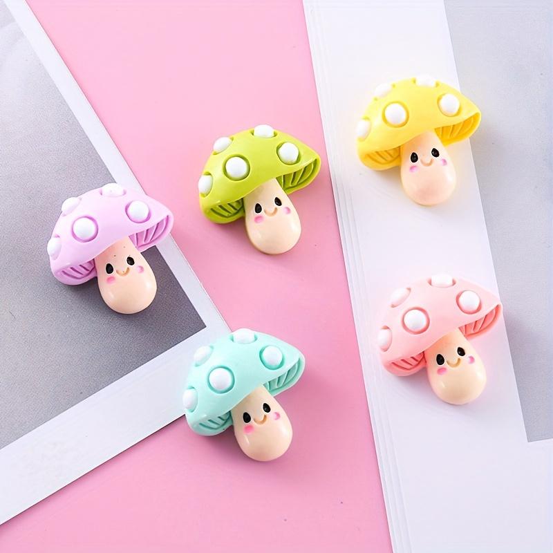 5pcs Resin Mushroom refrigerator magnets, Cute refrigerator magnets, for home kitchen refrigerators, cabinets and dishwashers