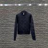 D Family 2025 A/W Diamond Embroidery Zipper Knit Cardigan - Age-Reducing Casual Outerwear