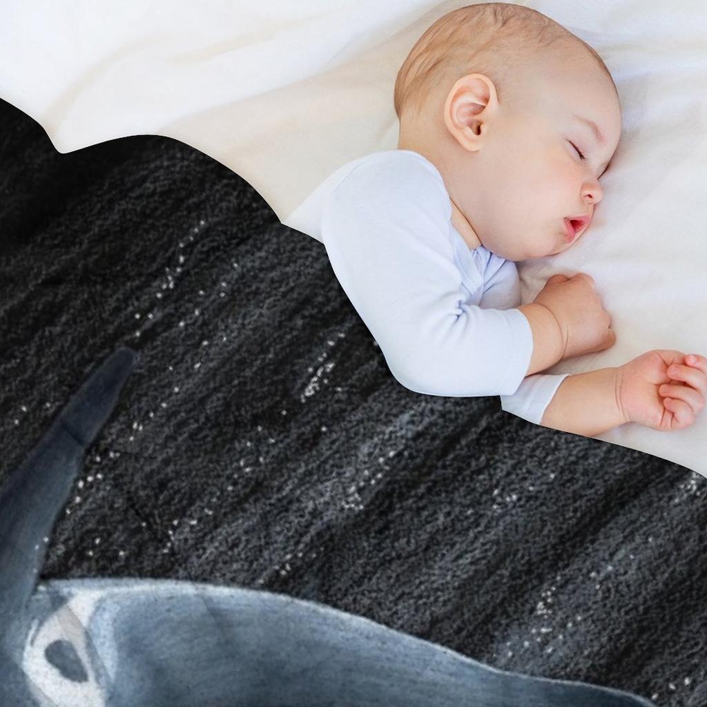 Into the Black - Orca Throw Blanket Anime Beautifuls Bed Luxury St Blankets