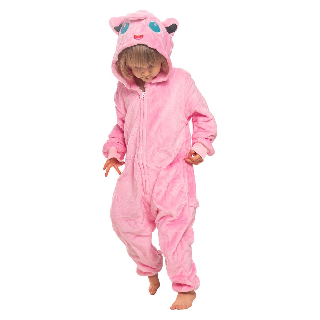 Pyjama pour enfants costume kigurumi onesie jiggly puff pokemon rose 105-115