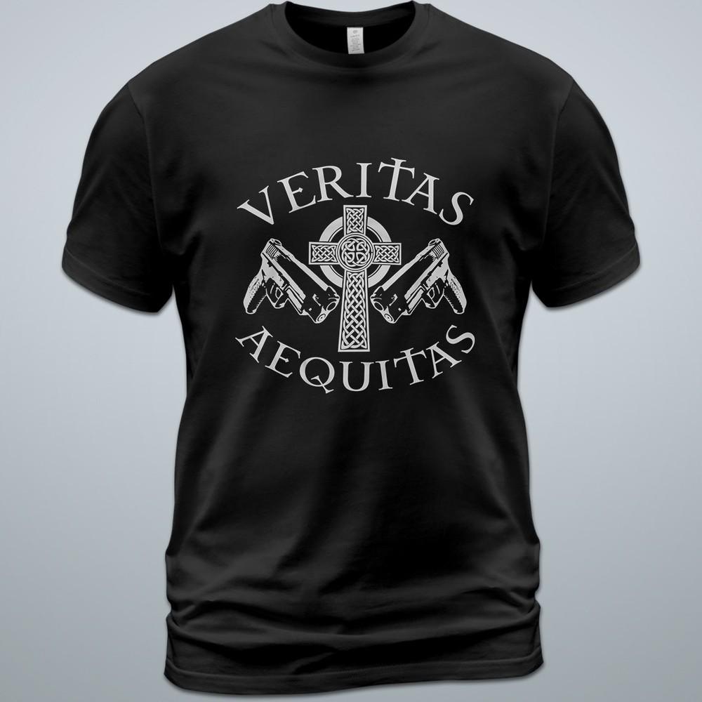 Cotton T-Shirt The Boondock Saints Aequitas veritas Movie Tee Willem Dafoe Unisex T-Shirt