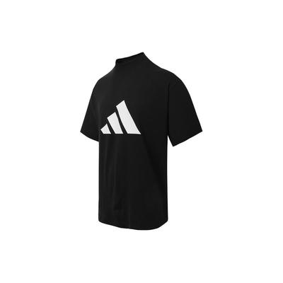 adidas American Vintage Crew Neck Logo Print Short Sleeve T-Shirt Unisex T-Shirt Black JN4856