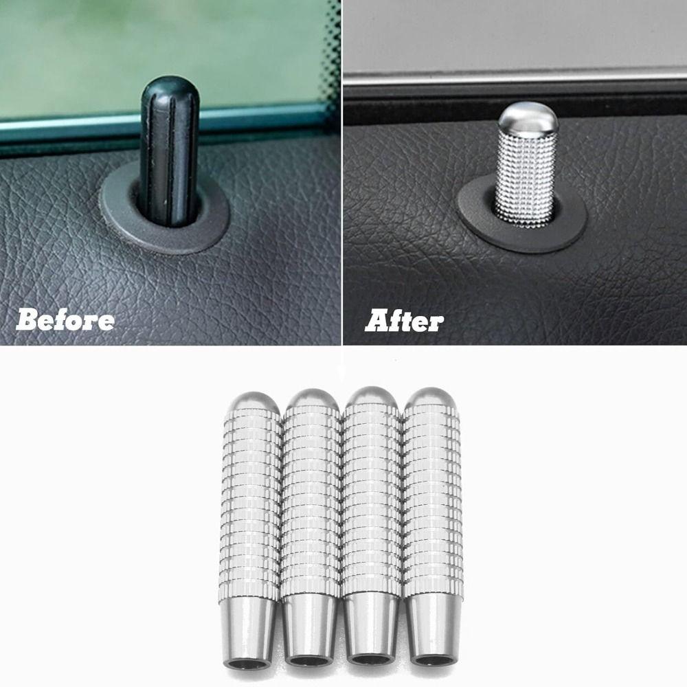 4pcs Aluminum Alloy Car Door Lock Pin for Mercedes Cla Gla C E Glc Gle Glk Class W176 W205 W213 X253