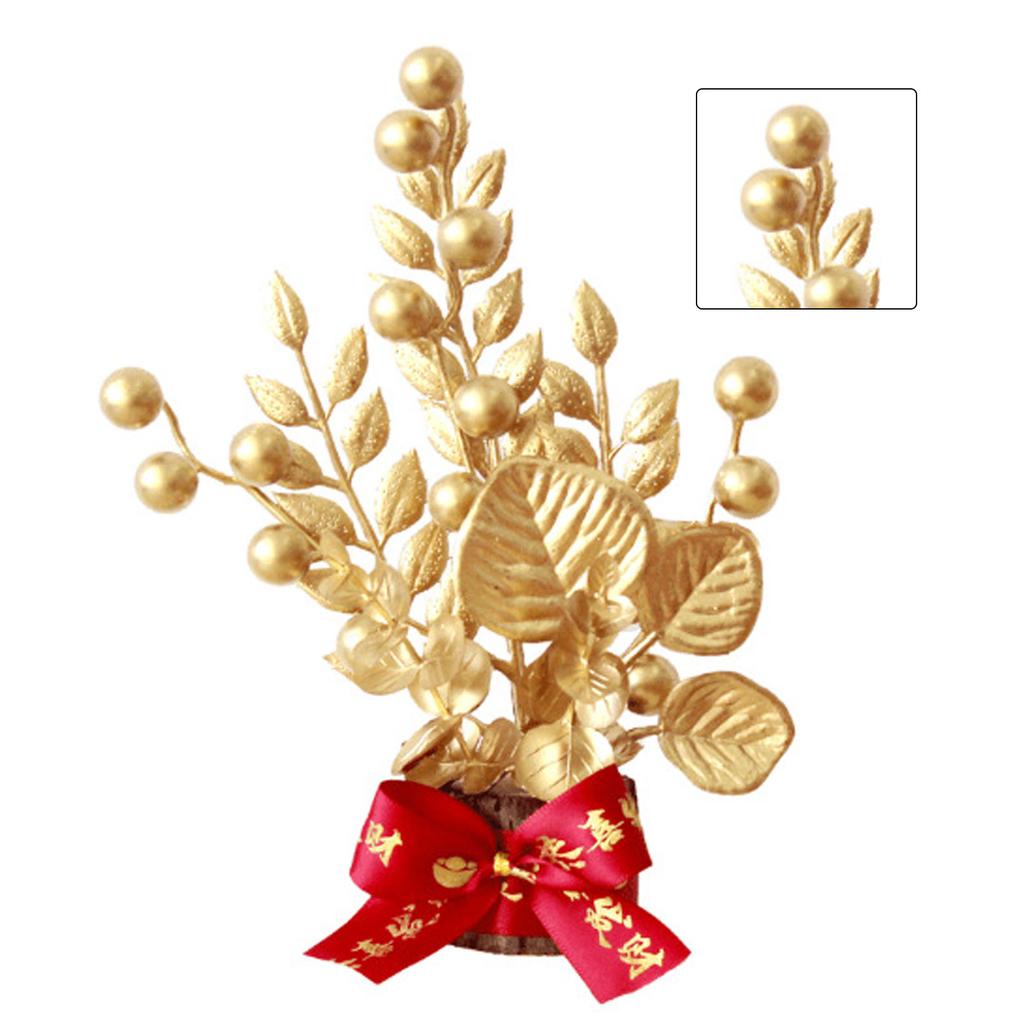Table Lucky Tree Decoration Lifelike Exquisite Fortune Tree Ornament with Hangtag for Spring