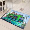 Cartoon Animal City Quick-Dry Non-Slip Bathroom Mat - Stain-Resistant & Water-Absorbent.