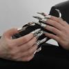 Edgy Wolf Claw Shaped Protective Finger Ring Alloy Stylish Nail Guard Accessory For Modern Fashion Enthusiasts
