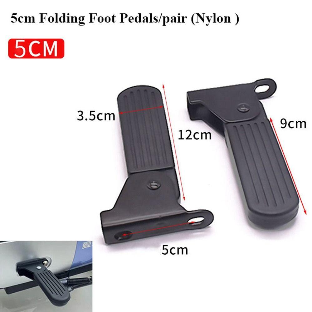 

1pair Aluminium Alloy/Nylon Foldable Bike Pedal Black L3 Foot Pedal Electric Bike Accessories 5cm-Nylon