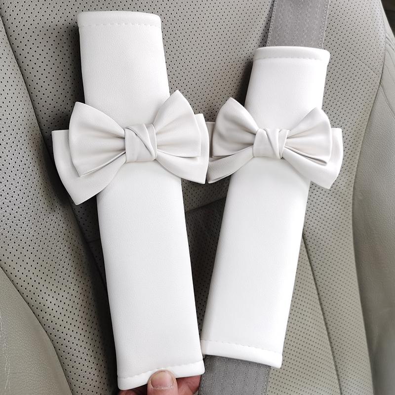 1/2pcs Flower Shoulder Pad Car Seat Belt Small Interior Decoration Protection Cartoon Creative Insurance Cover Car Accessories