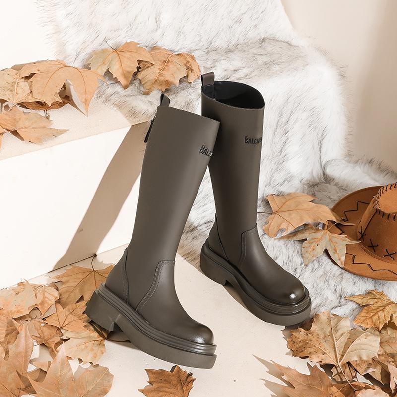 Paris Alphabet Boots Women's Boots 2025 Fall and Winter Zipper Boots Women's Tall Boots Skinny Knight Boots Boots Women's Boots