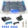 Connecteur 2 broches 14-12 AWG Kit de connecteurs Weather Pack Connecteurs électriques automobiles étanches 2 fils Connexion et déconnexion rapides (6 ensembles)