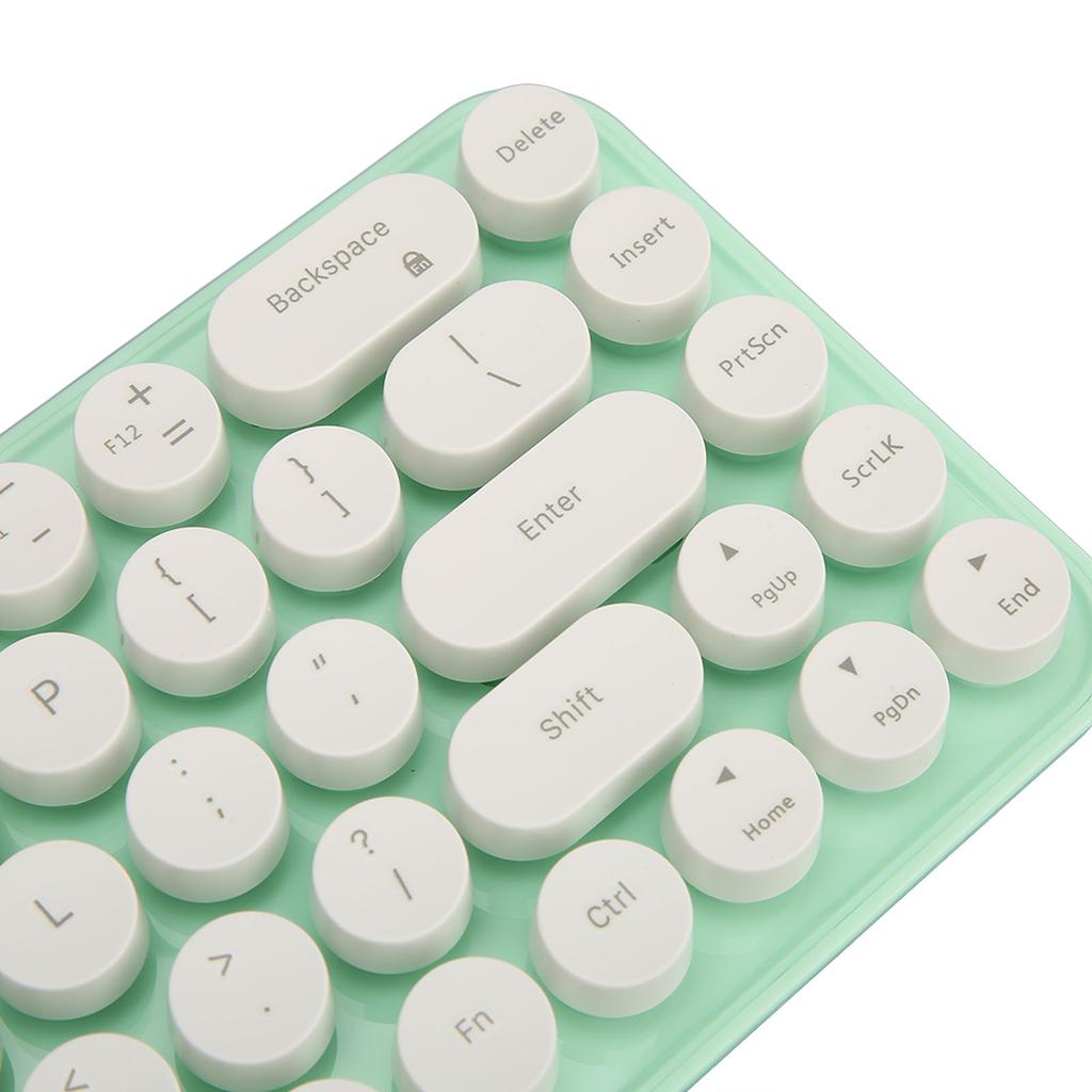 Wireless Keyboard Mouse Combo Portable Retro Silent 2.4G Wireless 68 Keys Keyboard Mouse Set