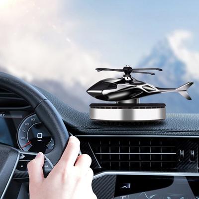 Solar-Helikopter-Auto-Lufterfrischer Rotierender Propeller Langanhaltender Duft Deodorant Aromatherapie-Diffusor Flugzeug-Ornament Innenzubehör
