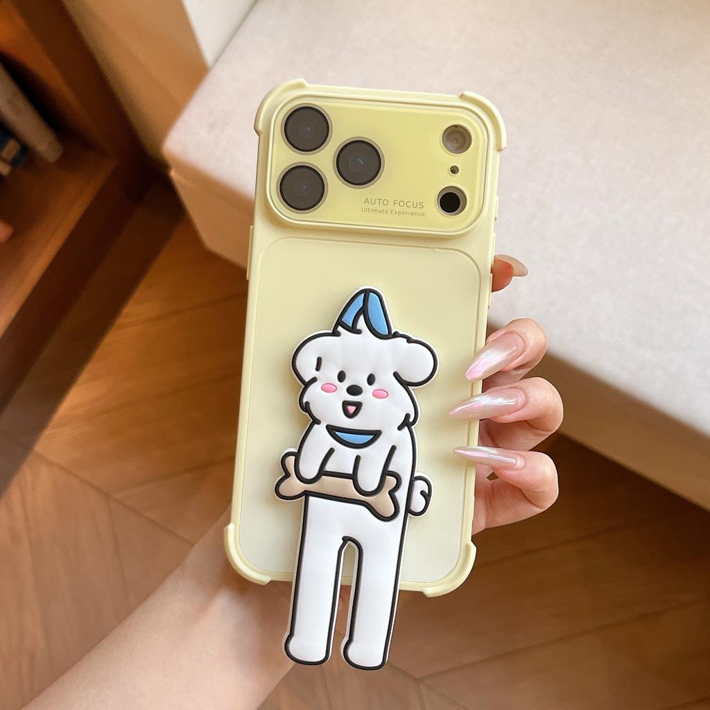 The New Animal Long Foot Bracket Is Suitable for iPhone18Pro Mobile Phone Case, All-inclusive Apple 17 Four-corner Anti-drop Case.