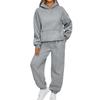 Zweiteilige Damen-Outfits, Kapuzenpullover, Sweatsuit-Sets, übergroßes Sweatshirt, Baggy-Herbstmode-Jogginghose mit Taschen