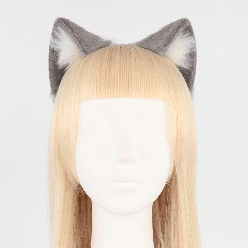 Artificial Cosplay Animal Cat Ears Headband Furry Gothic Lolita Ears Headwear Reusable Lolita Gothic Headband Adults