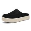 Zapatos de Plataforma Medios para Hombre Mocasines Semi-Drag Zapatos de Casa Abiertos por Detrás Chanclas Masculinas Planos sin Talón para Deslizar