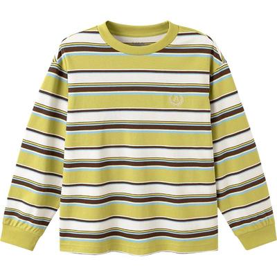 Balabala Kids' Striped Pure Cotton Long-Sleeve T-Shirt