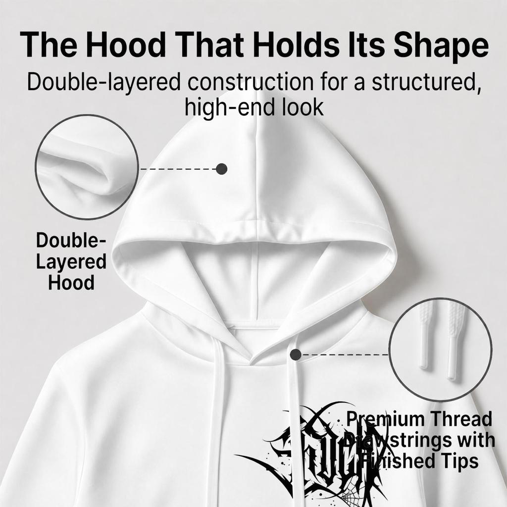 Men's 2D Graphic Hoodie | Minimalist Design, Soft & Breathable Fabric, Versatile for Daily Casual Wear