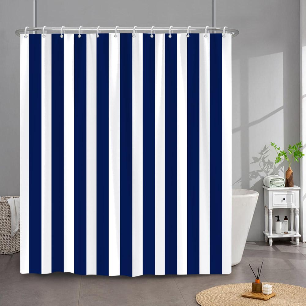Simple Line Geometric Modelling Shower Curtain Modern Creative Art Home Bath Curtains Polyester Fabric Bathroom Decor With Hooks