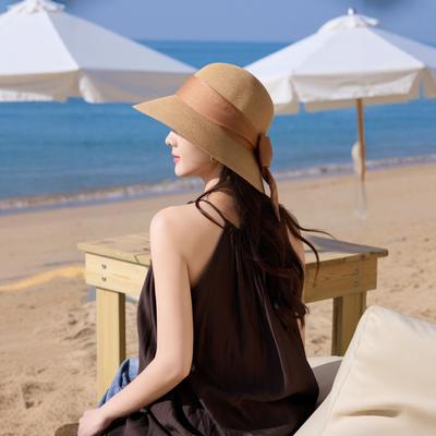 Summer Beach Sunscreen Sun Hat British Retro Straw Hat French High-end Sun Hat Children's Small Fragrant Top Hat